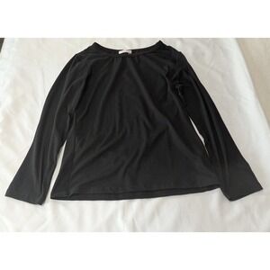 Ekouaer Long Sleeve Top Women S Black Excellent Crew Neck Basic Jersey Shirt